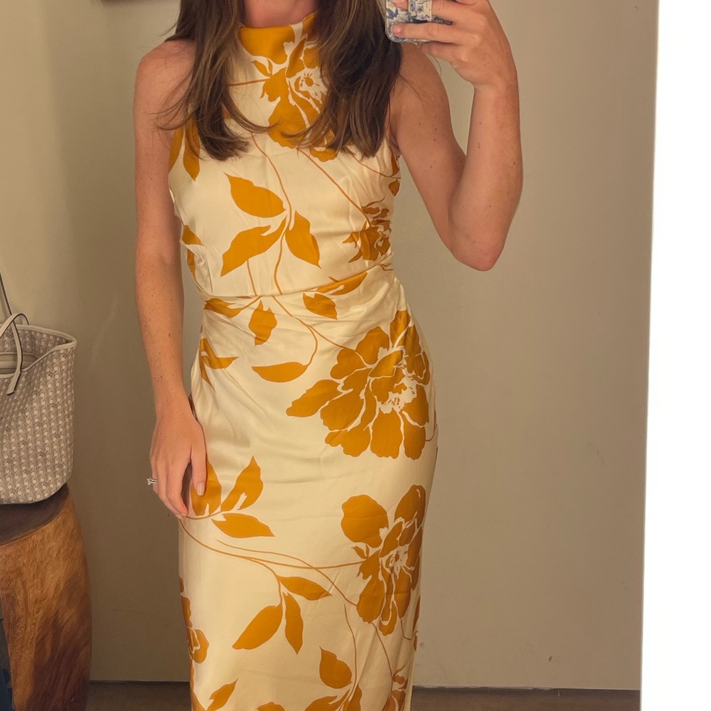 Reformation Anaiis Silk Dress in Maracuya Size 0